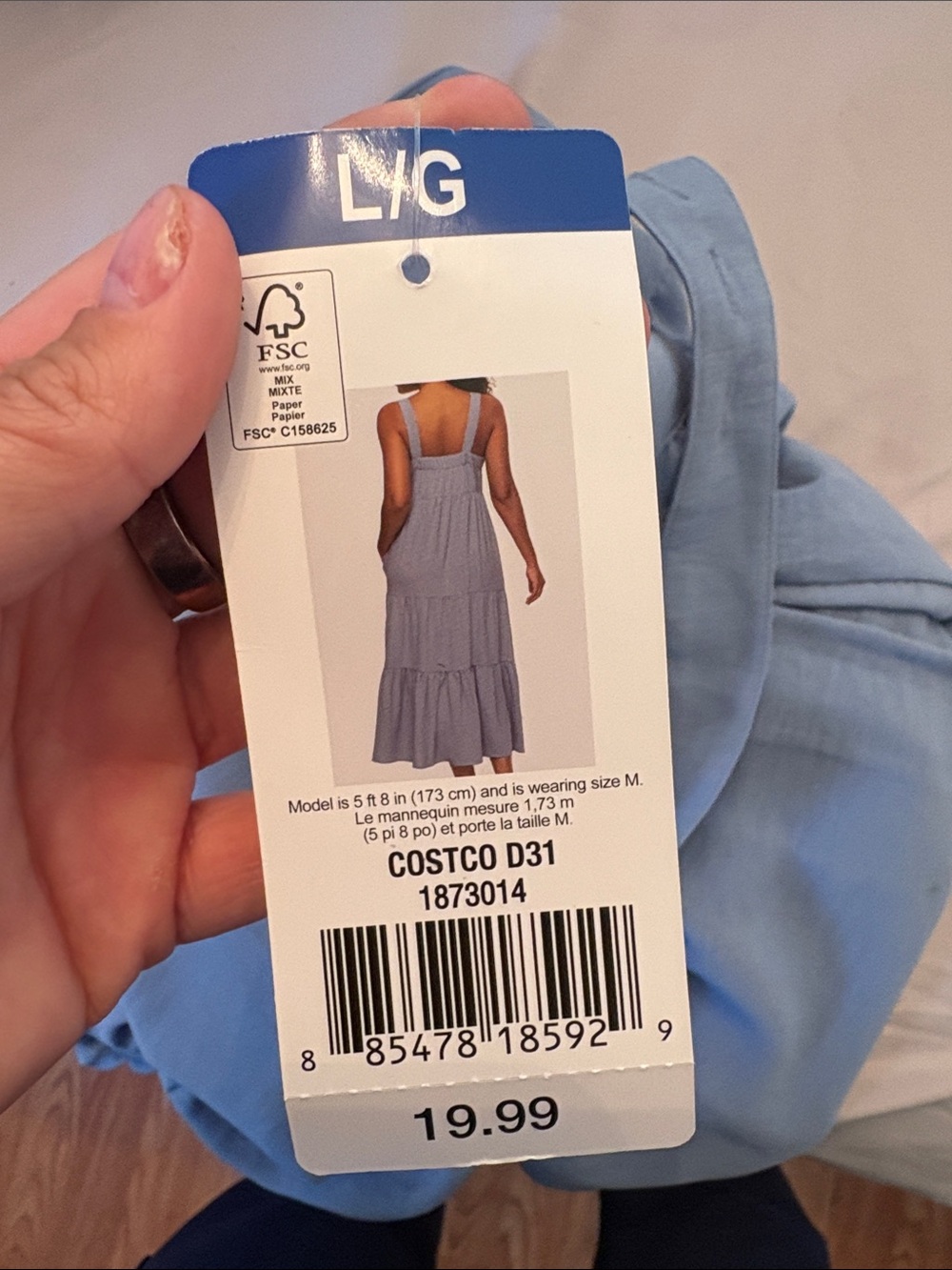 Light Blue Tiered Maxi Dress - Women - Picture 3 of 6